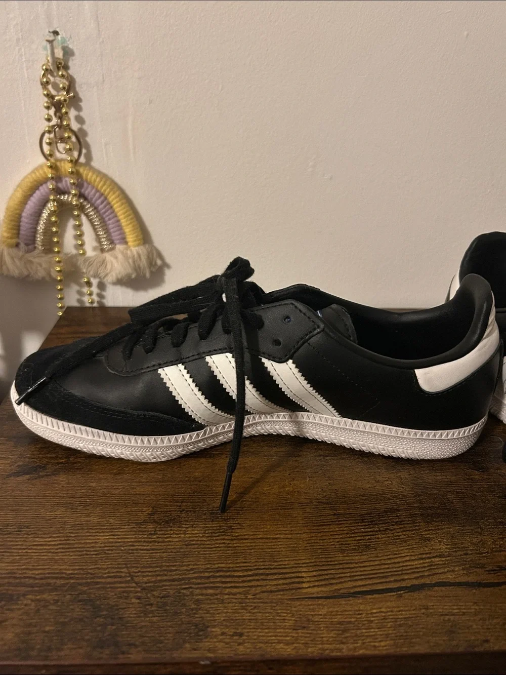 adidas Black Sneakers with White Stripes